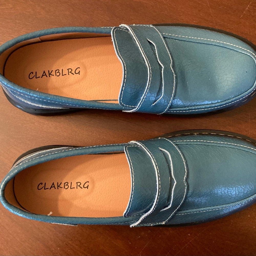 Women’s Teal Chunky Penny Loafers